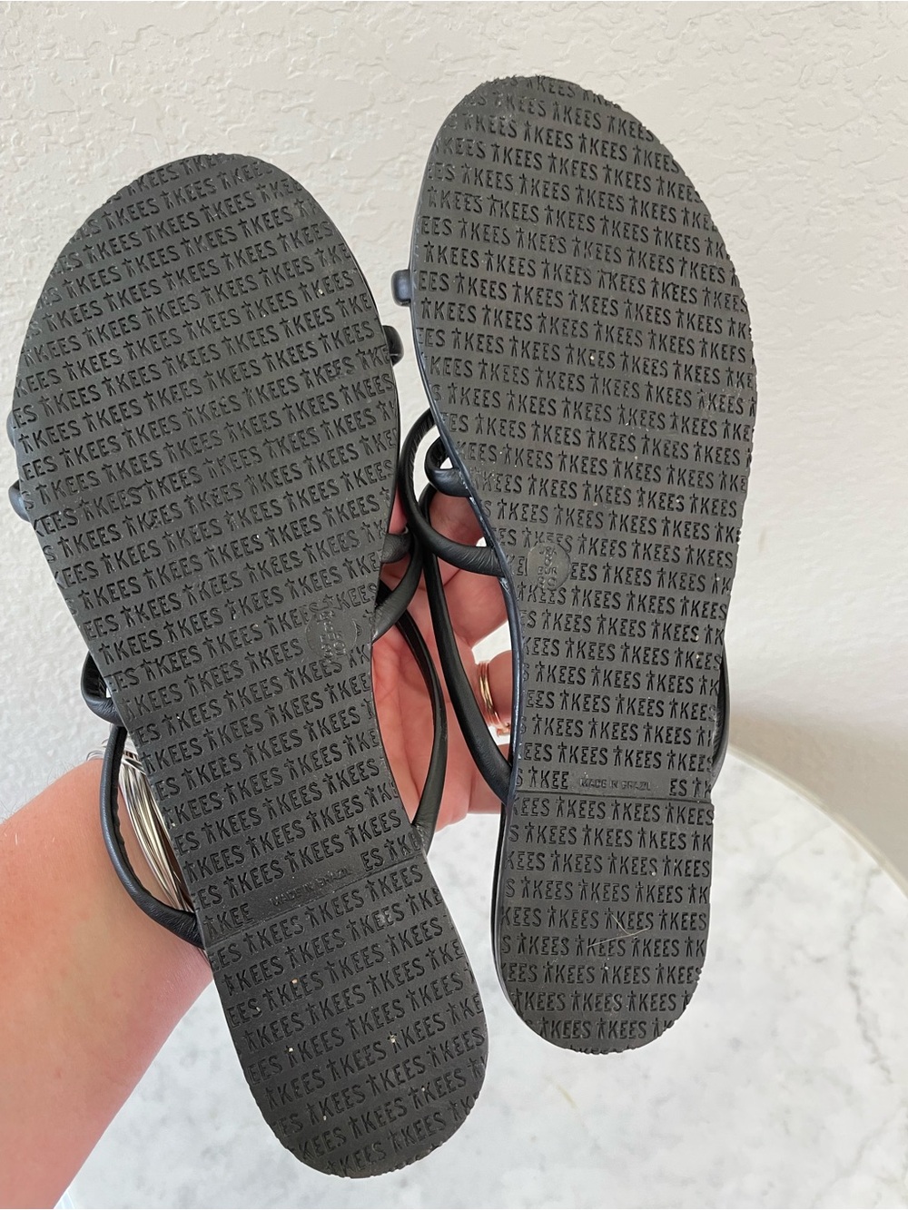 TKEES Black Strappy Slide Sandals - Picture 3 of 6